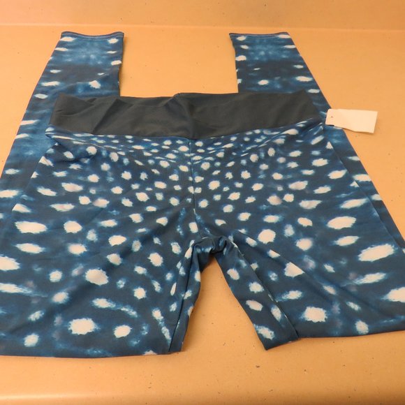 BLUE/GREY CLOUD PRINT LEGGINGS / MEDIUM /LIKE NEW - Picture 2 of 3